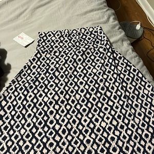 Dark navy and gray/cream Lularoe azure skirt